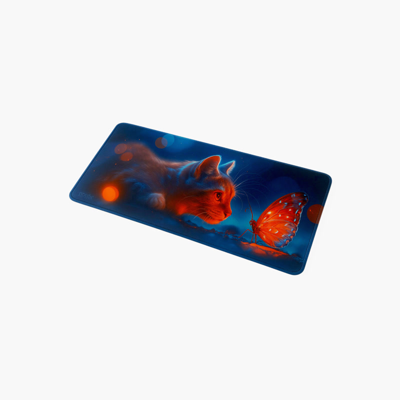 Image of Gamezelle Curious Cat stor (förlängd) gamingmusmatta (800x300 mm)