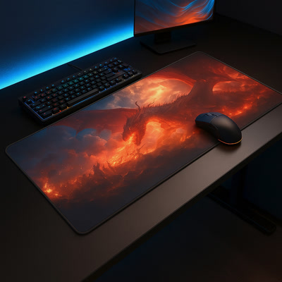 Picture of Gamezelle Fire Dragon Fury stor (förlängd) gamingmusmatta (800x300 mm)