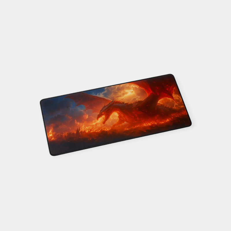 Image of Gamezelle Fire Dragon Fury stor (förlängd) gamingmusmatta (800x300 mm)