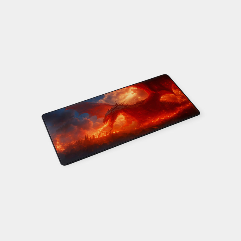 Image of Gamezelle Fire Dragon Fury stor (förlängd) gamingmusmatta (800x300 mm)