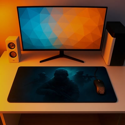 Picture of Gamezelle Ghost Special Forces Trident stor (förlängd) gamingmusmatta (800x300 mm)