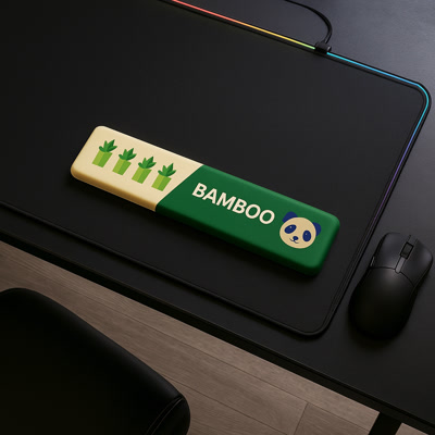 Picture of Gamezelle handledsstöd för gamingtangentbord Bamboo (450 mm)